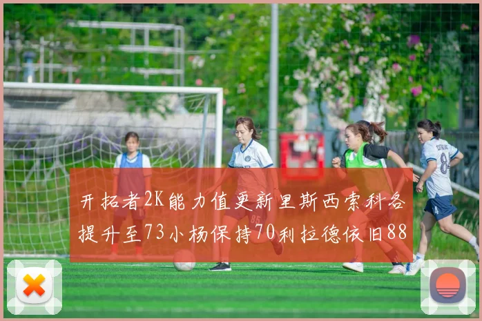 开拓者2K能力值更新里斯西索科各提升至73小杨保持70利拉德依旧88